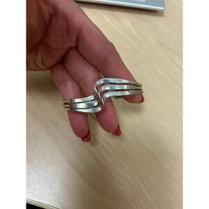 Sterling Triple Wave Artsy Cuff Bracelet